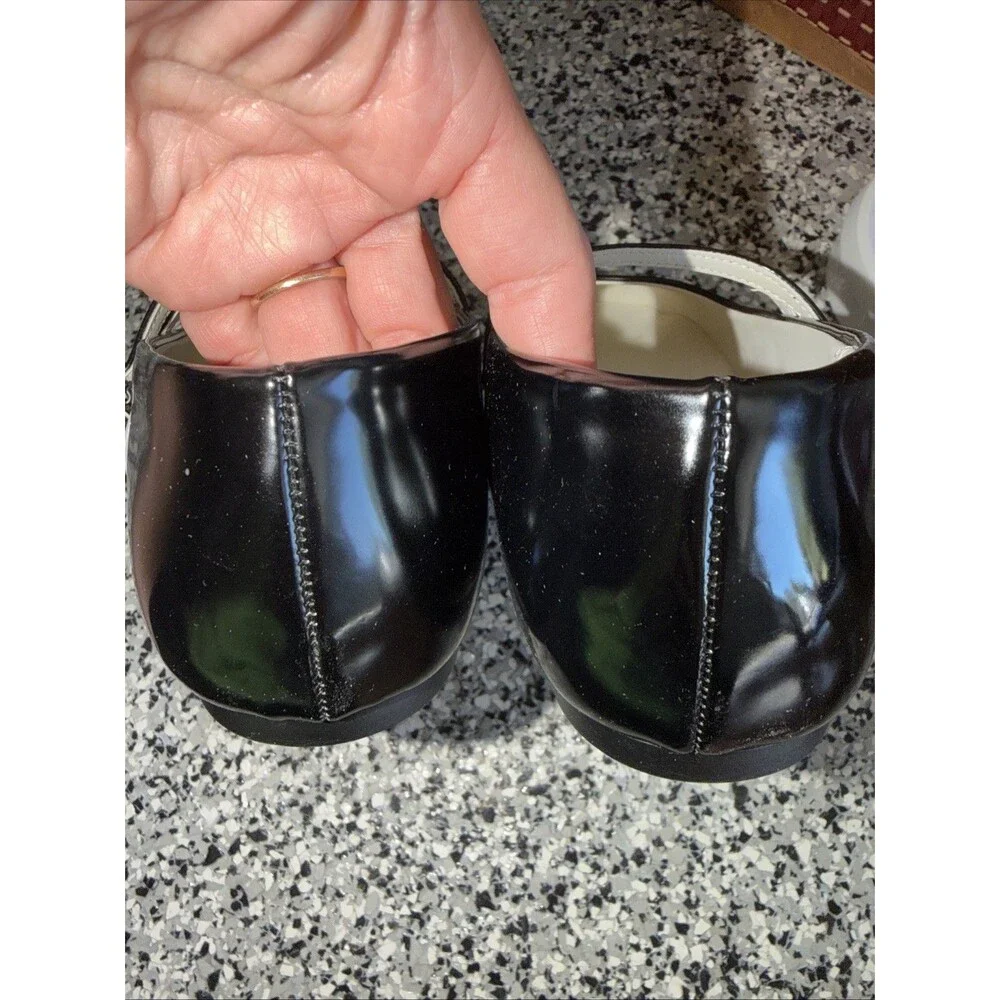 Gap Kids Sz 5 Girls Black Mary Jane Flats Double Buckle Straps Round Toe Black